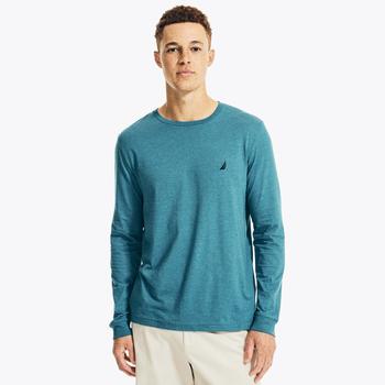 商品Nautica Mens Heathered Crewneck Long-Sleeve T-Shirt,商家Premium Outlets,价格¥96图片