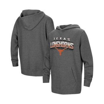 Colosseum | Youth Boys Heather Charcoal Texas Longhorns Sunrise Core Pullover Hoodie商品图片,