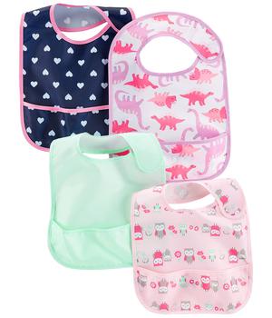 商品Simple Joys by Carter's | 4-Pack Feeder Bibs (Infant),商家Zappos,价格¥136图片