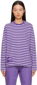 Marc Jacobs | Purple & White 'The Striped T-Shirt' T-Shirt商品图片,独家减免邮费