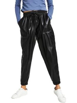 Tommy Jeans | Womens Faux Leather High Rise Jogger Pants 4.0折起