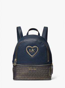 商品Logo Heart Faux Leather and Coated Canvas Kids Backpack图片