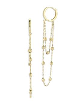 商品14K Yellow Gold Beaded Chain Dangle Hoop Earrings,商家Bloomingdale's,价格¥9928图片