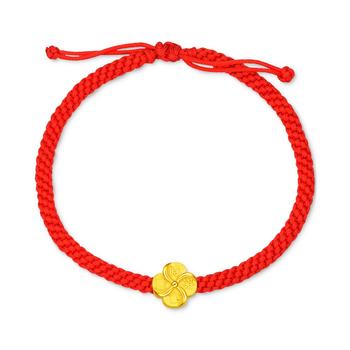 商品Chow Tai Fook | Lucky Symbol Woven Cotton Bolo Bracelet in 24k Gold,商家Macy's,价格¥1644图片