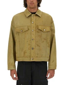 MSGM | Msgm Denim Jacket Dyed In Tea,商家Baltini,价格¥2313