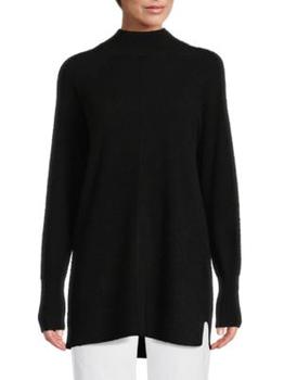 Saks Fifth Avenue | Ribbed Trim Mockneck Cashmere Sweater商品图片,6.9折