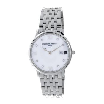 推荐Frederique Constant Classics Slimline Stainless Steel Quartz Women's Watch FC-220MPWD3S6B商品