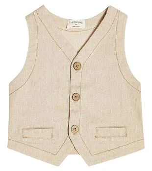 1 + in the Family | Baby Dario linen and cotton-blend vest,商家MyTheresa HK,价格¥180