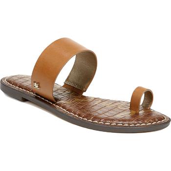 美国sam edelman拖鞋, Sam Edelman | Sam Edelman Womens Gorgene Leather Slip On Flat Sandals商品图片 3.4折