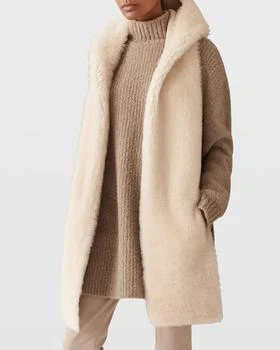 Loro Piana | Hooded Light Cloud Shearling Scarf 