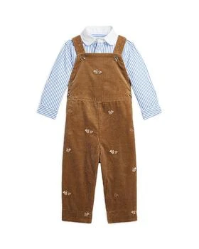 推荐Boys' Shirt & Embroidered Corduroy Overalls Set - Baby商品