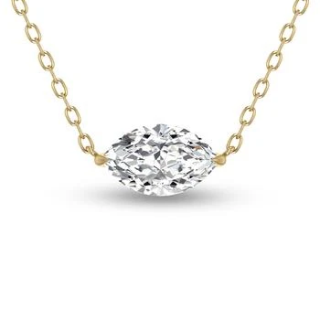 SSELECTS | Lab Grown 1/4 Carat Floating Marquise Diamond Solitaire Pendant In 14k Yellow Gold,商家Premium Outlets,价格¥4147