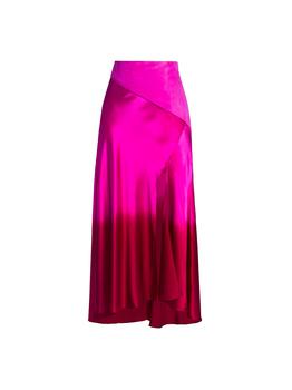 推荐Dip Dye Silk Bias Skirt商品