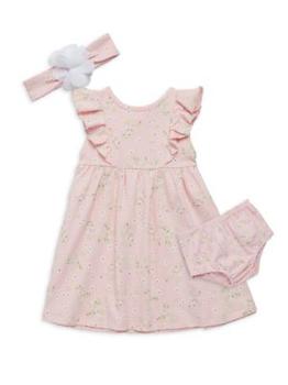推荐Baby Girl’s 3-Piece Floral Dress, Bloomers & Headband Set商品