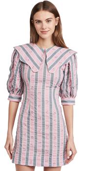 product GANNI Cotton Seersucker Mini Dress image