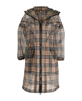 时尚burberry大衣女装, Burberry | Vintage Check Mesh Parka Coat商品图片 7.7折