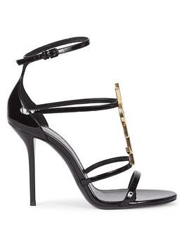 Yves Saint Laurent | Cassandra 100 Patent Leather Ankle-Strap Sandals商品图片,