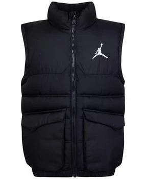 Jordan | Big Boys Logo Fleece-Lined Faux-Down Puffer Vest,商家Macy's,价格¥414