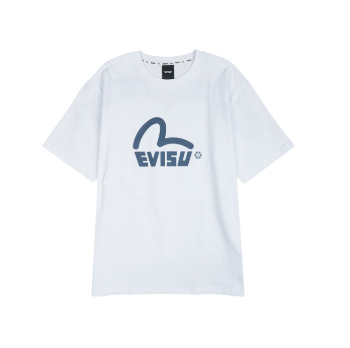 推荐【享贝家】（国内现货-QD）EVISU 福神 箭头星星印花图案休闲短袖T恤 男女同款 白色 EU2UTS716WH商品