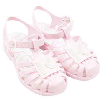 商品Kenzo | Pale Pink Logo PVC Sandals,商家Designer Childrenswear,价格¥207图片