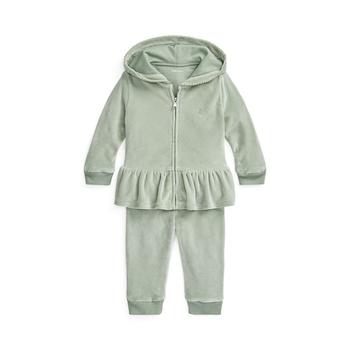 Ralph Lauren | Baby Girls Velour Hoodie and Jogger Pants Set商品图片,