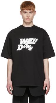 We11done | Black Cotton T-Shirt商品图片,额外8.5折, 独家减免邮费, 额外八五折