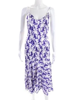 CAROLINE CONSTAS | Caroline Constas Womens Floral Print Kai Slip Dress White Purple,商家Premium Outlets,价格¥710