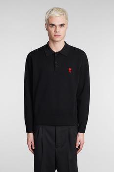 AMI | Ami Alexandre Mattiussi Polo In Black Wool商品图片,