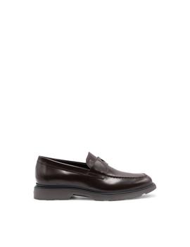 推荐Hogan Men's  Brown Leather Loafers商品