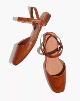 product The Jeanne Slingback Flat in Lizard Embossed Leather image
