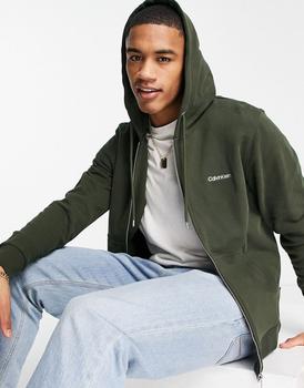 ck卫衣是什么牌子, Calvin Klein | Calvin Klein logo hoodie in khaki商品图片 6.5折