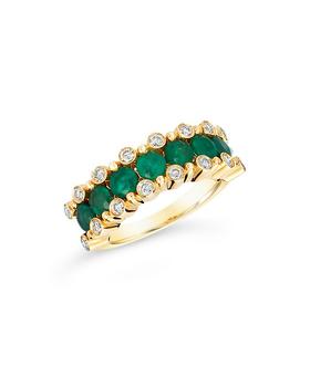 商品Bloomingdale's | Emerald & Diamond Ring in 14K Yellow Gold - 100% Exclusive,商家Bloomingdale's,价格¥13370图片