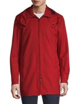 商品Wool-Blend Hooded Raincoat图片