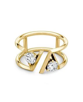 VRAI | V Double Row Plain Band in 14K Gold, .50ctw Round Brilliant Lab Grown Diamonds,商家Bloomingdale's,价格¥8194