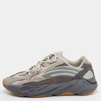 yeezy700v3, [二手商品] YEEZY | Yeezy x Adidas Grey Leather And Suede Boost 700V2 Geode Sneakers Size 46 2/3商品图片 7.6折, 满1件减$100, 满减