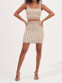 ASTR | Briarwood Skirt in Oatmeal商品图片,6.4折×额外9折, 额外九折