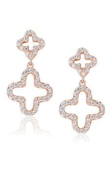 Suzy Levian | CZ Clover Drop Earrings商品图片,3.4折