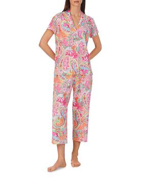 商品Ralph Lauren | Short Sleeve Cropped Pajama Set,商家Bloomingdale's,价格¥496图片