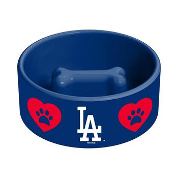 商品Los Angeles Dodgers Team Color Pet Bowl with Bone图片