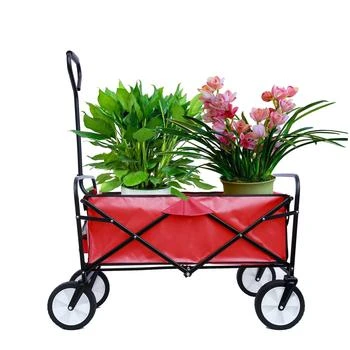 Simplie Fun | Folding Wagon Garden Shopping Beach Cart (Red),商家Premium Outlets,价格¥585