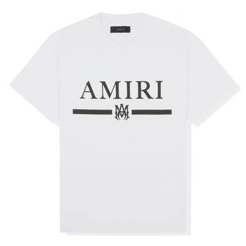 推荐Amiri Ma Bar Logo White T Shirt商品