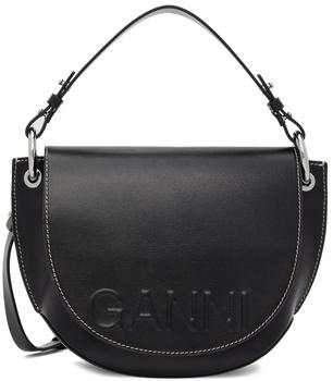 ganni包, Ganni | Black Banner Shoulder Bag商品图片 额外8.5折, 额外八五折