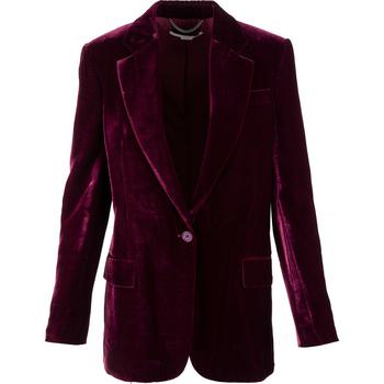 推荐Stella McCartney Velvet Single-Breasted Tailored Blazer商品