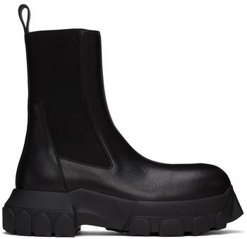 Rick Owens价格, Rick Owens | Black Beatle Bozo Tractor Boots商品图片 额外8.5折, 额外八五折