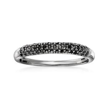 商品Ross-Simons | Ross-Simons Black Diamond Ring in Sterling Silver With Black Rhodium,商家Premium Outlets,价格¥1424图片