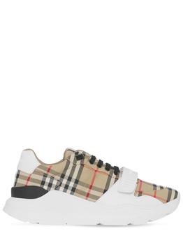 burberry鞋新款, Burberry | 30mm New Regis Check Canvas Sneakers商品图片 