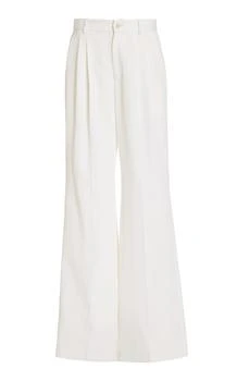 推荐NILI LOTAN - Flavie Mid-Rise Virgin Wool Pants - White - US 6 - Moda Operandi商品