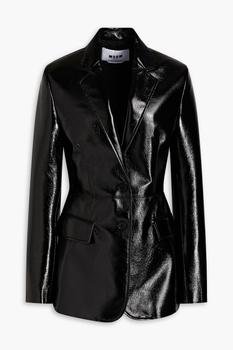 商品MSGM | Crinkled faux patent-leather blazer,商家THE OUTNET US,价格¥2824图片