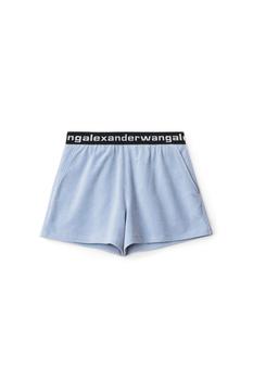 alexander wang短裤, Alexander Wang | LOGO ELASTIC SHORT IN STRETCH CORDUROY商品图片 