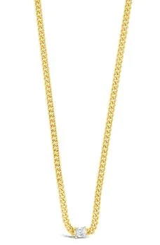 Sterling Forever | 14k Gold Plated Cubic Zirconia Curb Chain Necklace 2.9折起, 独家减免邮费